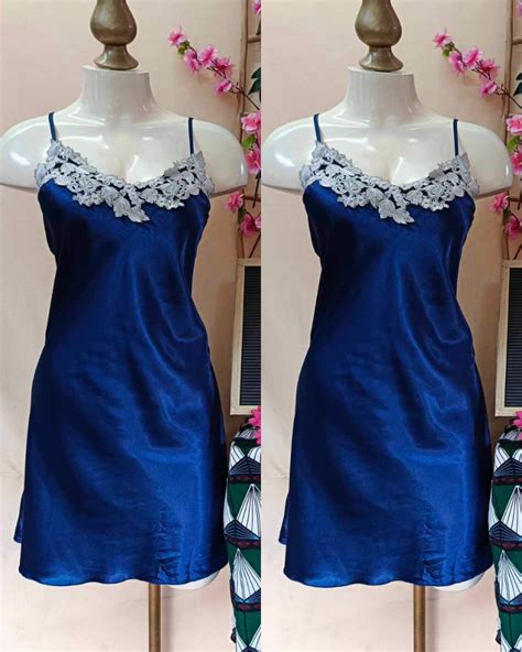 blue silk nighties for women.